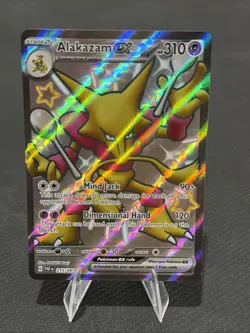 Alakazam ex 215/091 Full Art Shiny Ultra Rare Paldean Fates Pokemon Card Mint NM - Image 1