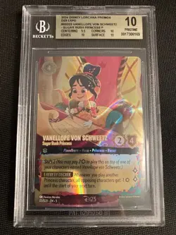 2024 DISNEY LORCANA CARD EN3 D23 05 PROMO VANELLOPE VON SCHWEETZ BGS 10 PRISTINE - Image 1