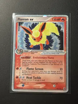 Pokemon TCG Flareon EX Holo Rare Card 108/113 Delta Species NM UNPLAYED - Image 1