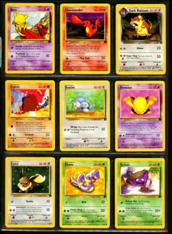 2000 Pokemon TEAM ROCKET Unlimited Edition COMPLETE Non Holo COMMON Card Set Lot - Image 2