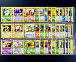 2000 Pokemon BASE SET 2 Edition COMPLETE Non Holo Cards Lot #21-130 Rare NM MINT - Image 1