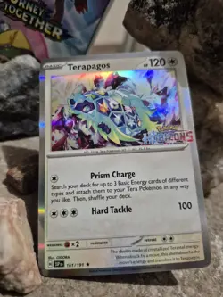 pokemon Cards Terapagos Holo Basic. 2024 1pcs+1pcs Sleeve #161/191 - Image 2