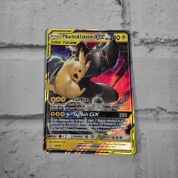 Pokemon TCG Pikachu & Zekrom GX 33/181 Tag Team Sun & Moon Rare Card - Image 1