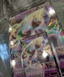 Galarian Rapidash V 210 Foil Promo OVERSIZE Card PLUS Pokemon Card 3 CARDS MINT - Image 2