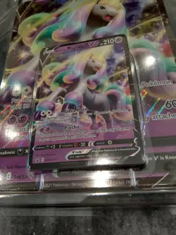 Galarian Rapidash V 210 Foil Promo OVERSIZE Card PLUS Pokemon Card 3 CARDS MINT - Image 3