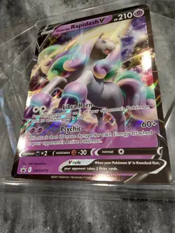 Galarian Rapidash V 210 Foil Promo OVERSIZE Card PLUS Pokemon Card 3 CARDS MINT - Image 4
