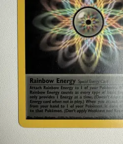 RAINBOW ENERGY - 80/82 - 1st Edition Team Rocket - Rare - Pokemon TCG Card - NM - Image 4