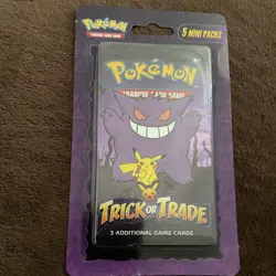Pokemon Trick or Trade 5 Mini Booster Packs 2024 3 Cards Per Pack - Image 1