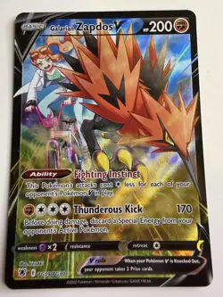 Pokemon TCG Galarian Zapdos v Trainer Gallery Astral Radiance Card TG19/TG30 - Image 1