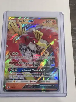 Pokemon TCG Ho-Oh GX SM57 Black Star Promo Holo Full Art Sun & Moon Promo - Image 1