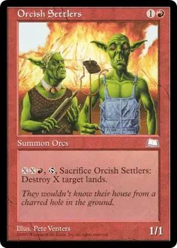 ORCISH SETTLERS x1 mtg EX/NM Weatherlight 1 Unc - Image 1
