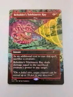 Beholder's Telekinetic Ray - Fling MTG Secret Lair Drop Magic The Gathering Mint - Image 1