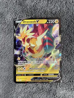 Pokemon TCG Dracozolt V Evolving Skies 058/203 Holo Ultra Rare - Image 1