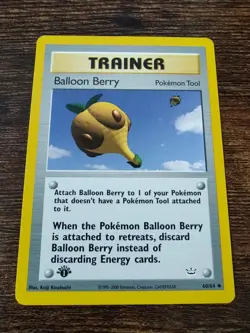 Pokemon Neo Revelation 1st Edition Balloon Berry 60/64 Non Holo NM-MINT - Image 1