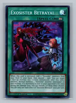 BPRO-EN066 Exosister Betrayal Super Rare 1st Edition YuGiOh - Image 1