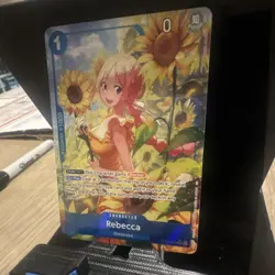 One Piece Dressrosa Rebecca OP15-053 Rare Holo Blocker Character Card - Image 5