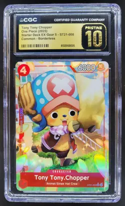 2025 ONE PIECE TONY TONY CHOPPER BORDERLESS ST21-008 CGC 10 PRISTINE PT - Image 1