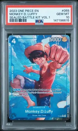 ONE PIECE MONKEY D. LUFFY 2023 SEALED BATTLE KIT VOL.1 #055 PSA 10 - Image 1