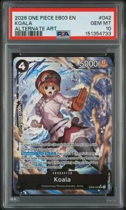 ONE PIECE KOALA 2026 EB03-HEROINES EDITION ALTERNATE ART #042 PSA 10 - Image 1