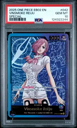 2025 One Piece EB02 25th Anniversary EN OP06-042 Vinsmoke Reiju PSA 10 SPR GOLD - Image 1