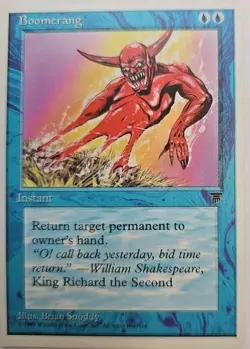 MTG Magic The Gathering Card Boomerang Instant Blue Legends 1995 - Image 1