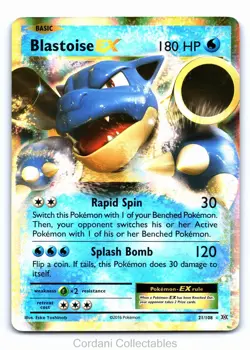 Blastoise EX 21/108 - XY Evolutions - Pokemon Card - Near Mint - Image 1