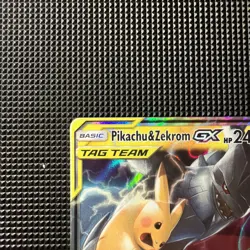 Pokemon Pikachu & Zekrom GX TAG TEAM Ultra Rare Sun & Moon 33/181 240 HP Card - Image 3