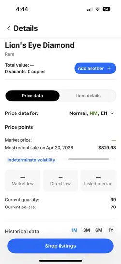 Magic: The Gathering Card - Lion's Eye Diamond - Image 2