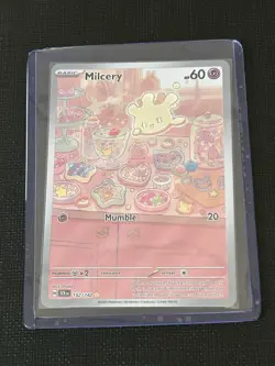 Pokemon Milcery TCG Card 152/142SV07: Stellar Crown Holo Illustration Rare - Image 1