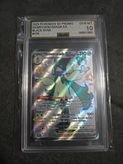 Meowscarada ex 078 Sv: Scarlet & Violet Promo Cards Holo AGS GEM-MT 10 - Image 1