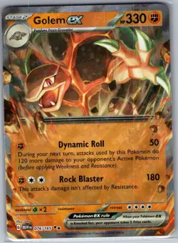 Golem ex 076/165 SV: Scarlet & Violet 151 - Pokemon Card - NM - Image 1