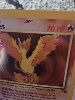 Pokemon Moltres Fossil Holo Rare 12/62 70 HP Wizards of the Coast 1999 Card - Image 4