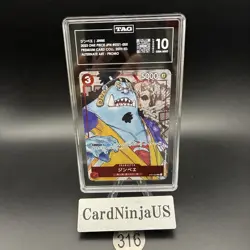 TAG GEM MINT 10 Jimbei Parallel ST01-005 C 25th Edition ONE PIECE Card Game 316 - Image 1