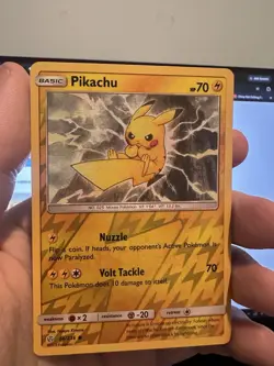 Pikachu REVERSE HOLO card 66/236 Sun & Moon Cosmic Eclipse 2019 Pokemon TCG - Image 1
