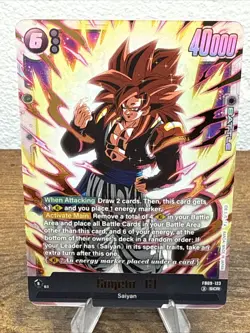 Bandai Dragon Ball Super Card Game Gogeta GT FB09-123 SCR Secret Rare Foil - Image 1