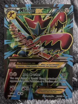 Pokemon TCG M Scizor EX Full Art Holo Card 120/122 Breakpoint Mega Ultra Rare - Image 1
