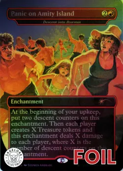 Panic on Amity Island Rainbow - Foil - Secret Lair Jaws - 2176 NM - Image 1