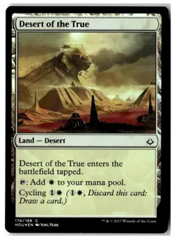 MTG Foil Desert of the True - Hour of Devastation Moderately Played English - Image 1