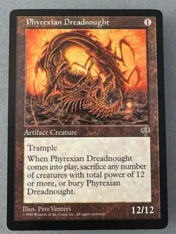 Phyrexian Dreadnought MTG Mirage—Lightly Played+—Vintage Magic RESERVE LIST - Image 1