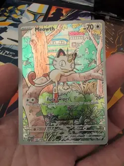 Meowth - 106/094 - Illustration Rare - Phantasmal Flames - NM/M - Pokemon Card - Image 1