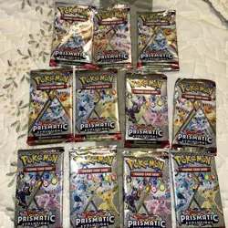 Pokemon TCG Prismatic Evolutions Sealed Booster Packs - Lot Of 11 🚨 - Image 1