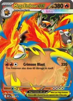 Mega Emboar EX 035 Promo Double Rare ME: Ascended Heroes Pokemon NM - Image 1
