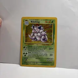 Pokemon TCG Nidoking Base Set 11/102 Holo Vintage Card LP - Image 1