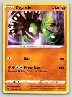 Pokemon Champion's Path Zygarde Holo Rare CHP Holo 28/73 NM - Image 1
