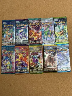 Pokemon TCG Korean Booster Pack Lot Of 10, SEALED - Image 1