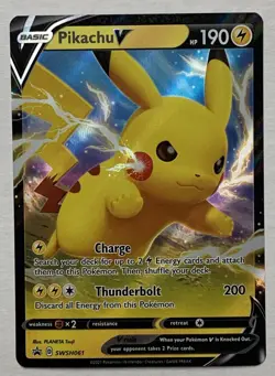 Pokemon TCG Pikachu V SWSH061 Black Star Promo NM - Image 1