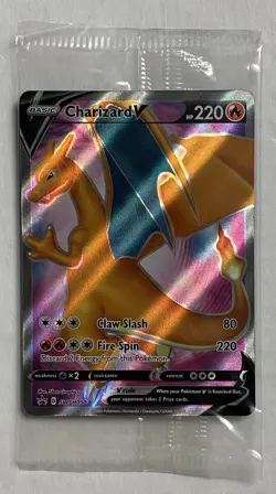 Pokemon TCG Charizard V SWSH050 Sealed Black Star Promo Full Art Ultra Rare NM - Image 1