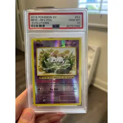 2016 Pokemon XY Mew Reverse Foil Evolutions Gem Mint PSA 10 - Image 1