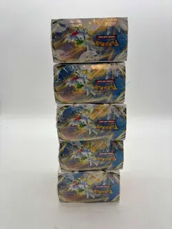 Lot of (5) Pokemon TCG Sword & Shield Brilliant Stars Booster Boxes w/Acrylic - Image 4