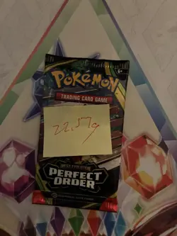 VERY HEAVY! 🔥22.57g Pokemon TCG Perfect Order Booster Pack Factory Sealed ✅ - Image 2